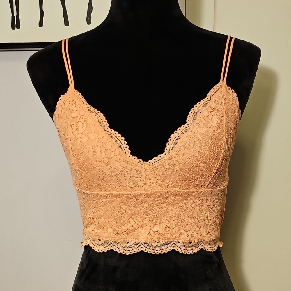 Peach Lace Bralette